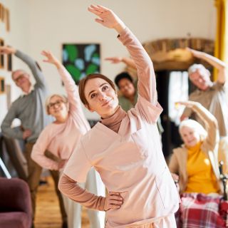 Exercising at Cowper Care